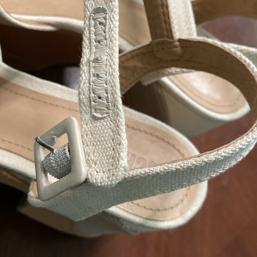 SCHUTZ Three-Tone Multimaterial Platform Heels - Chunky Heels Sz 9.5B - Picture 9 of 16